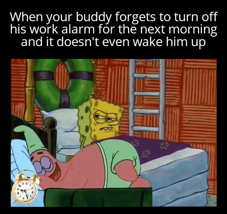 meme SpongeBob tentang teman sekamar