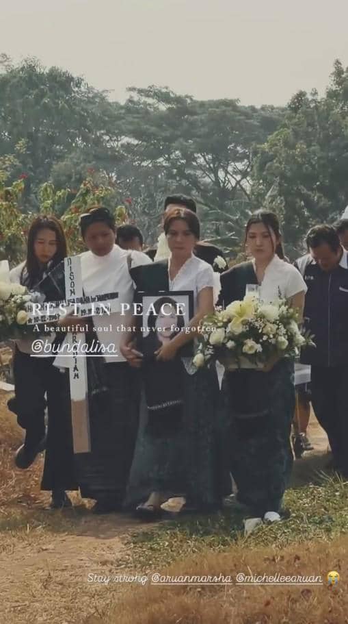 Pemakaman Ibunda Marsha Aruan (instagram.com/monaratuliu)