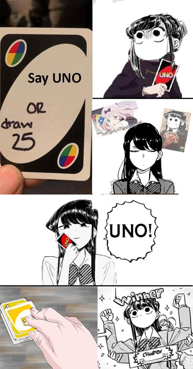 meme anime tentang kartu UNO
