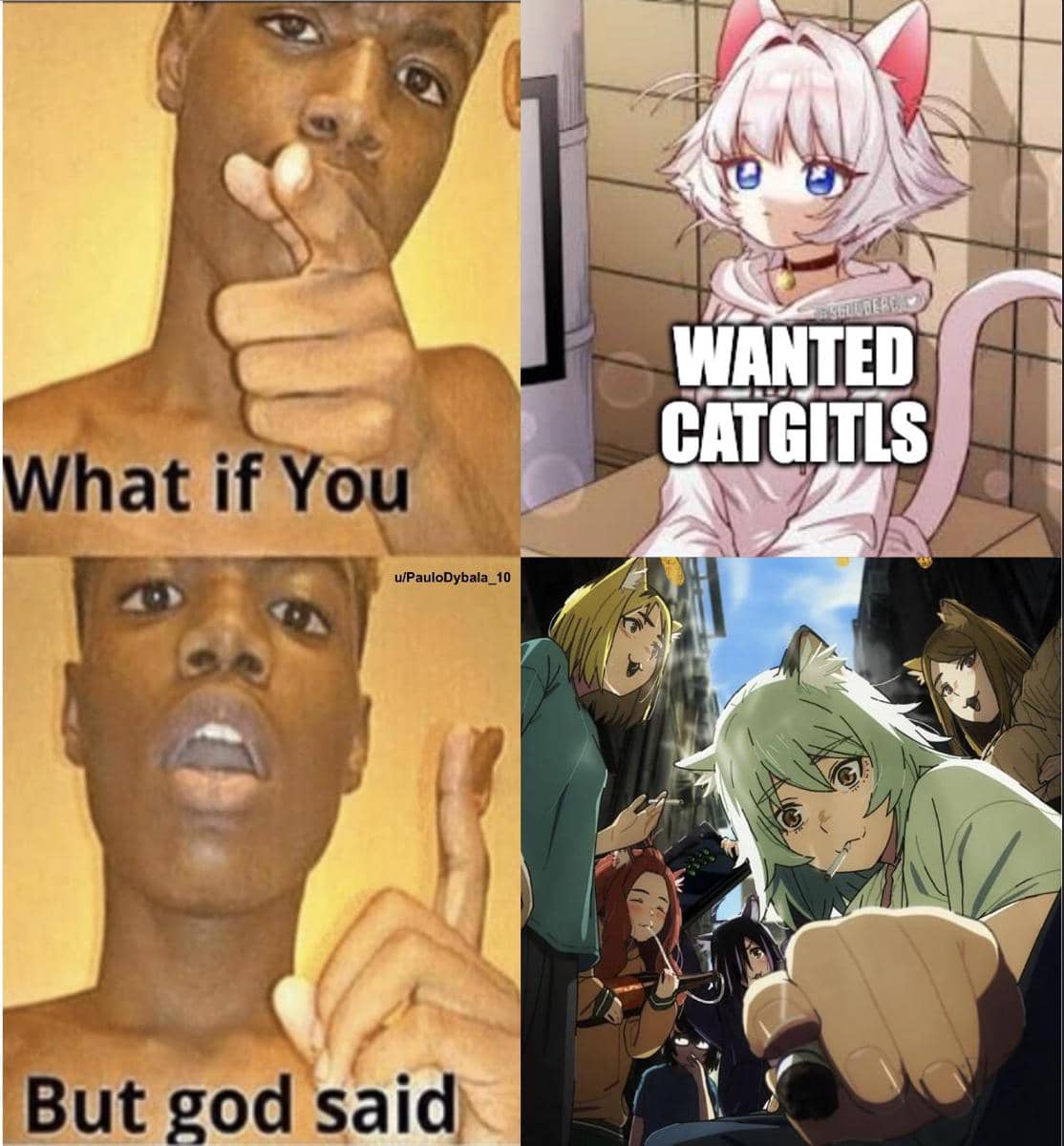 meme karakter anime cewek kucing