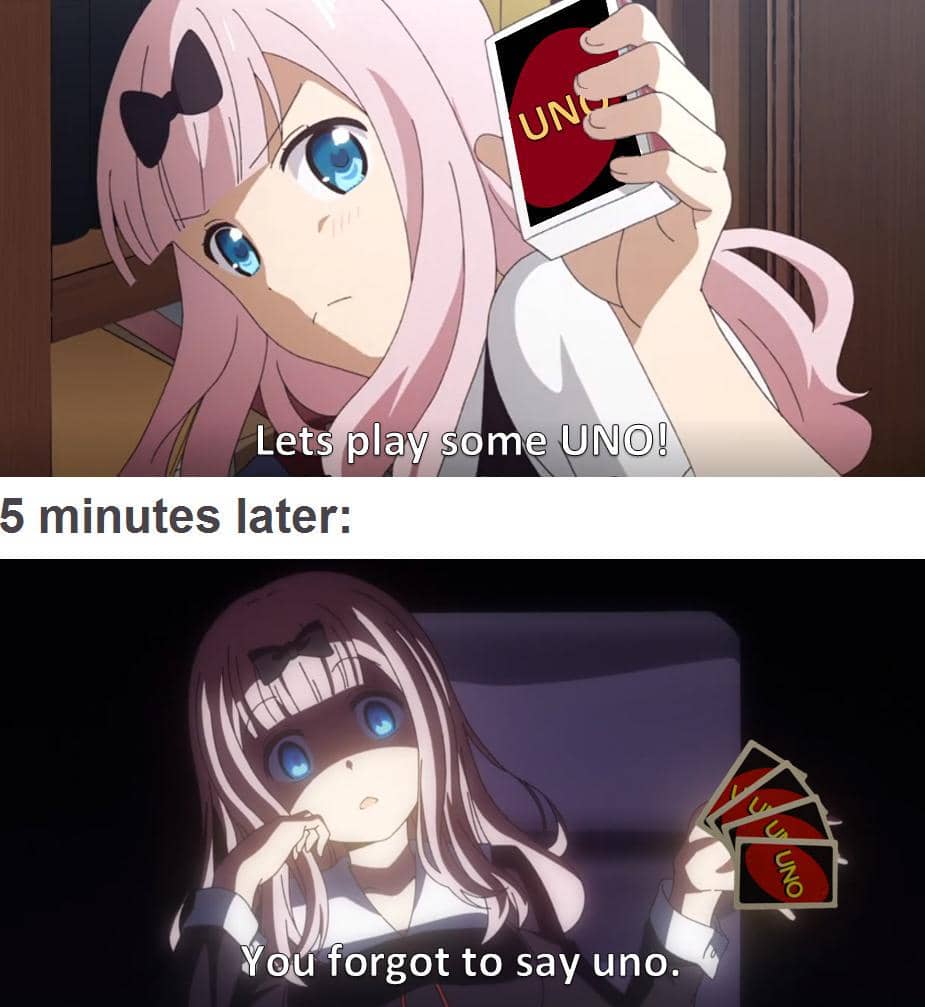 meme anime tentang kartu UNO