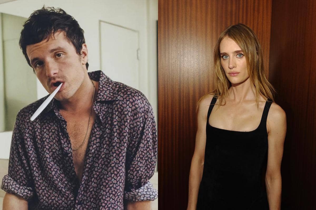 Potret Josh Hutcherson dan Mackenzie Davis dalam foto yang diunggah melalui akun Instagram masing-masing.