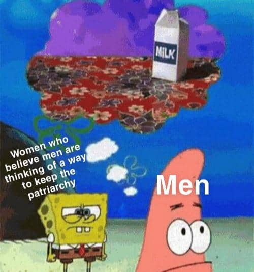 meme SpongeBob tentang susu