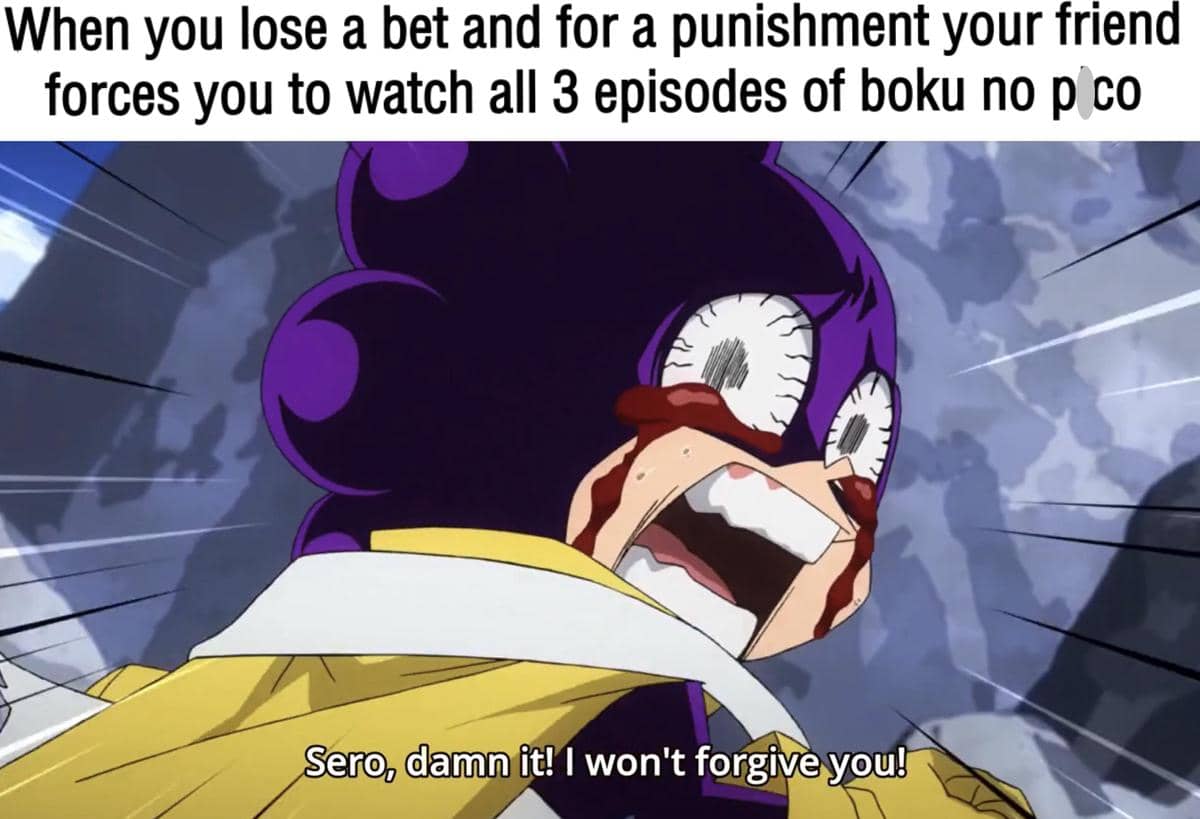 meme anime tentang tubuh berdarah