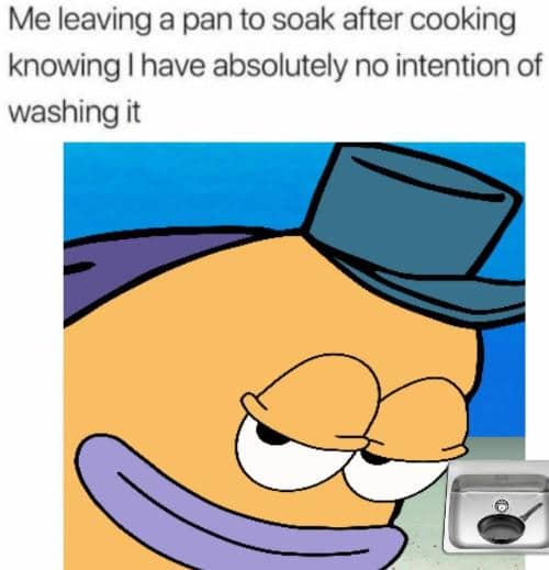 meme SpongeBob tentang teman sekamar