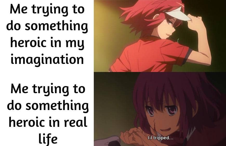 meme anime tentang tubuh berdarah