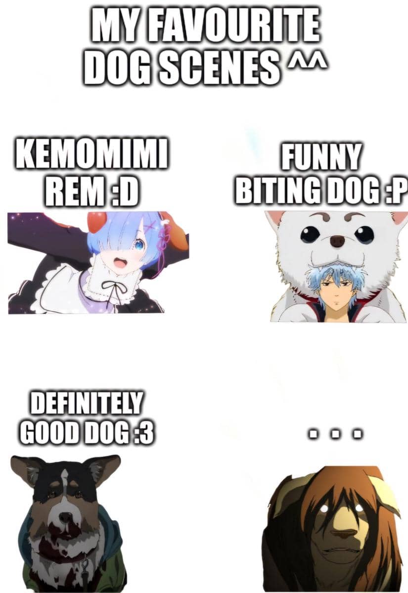 meme karakter anime cewek anjing