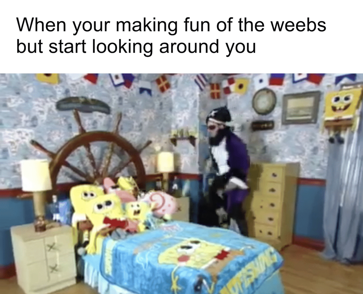 meme SpongeBob tentang wibu