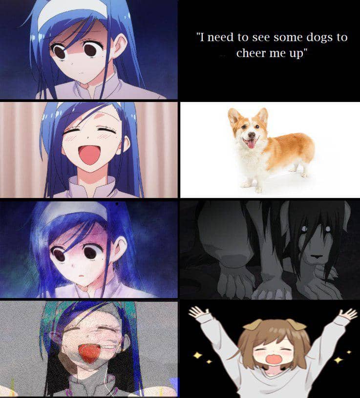 meme karakter anime cewek anjing