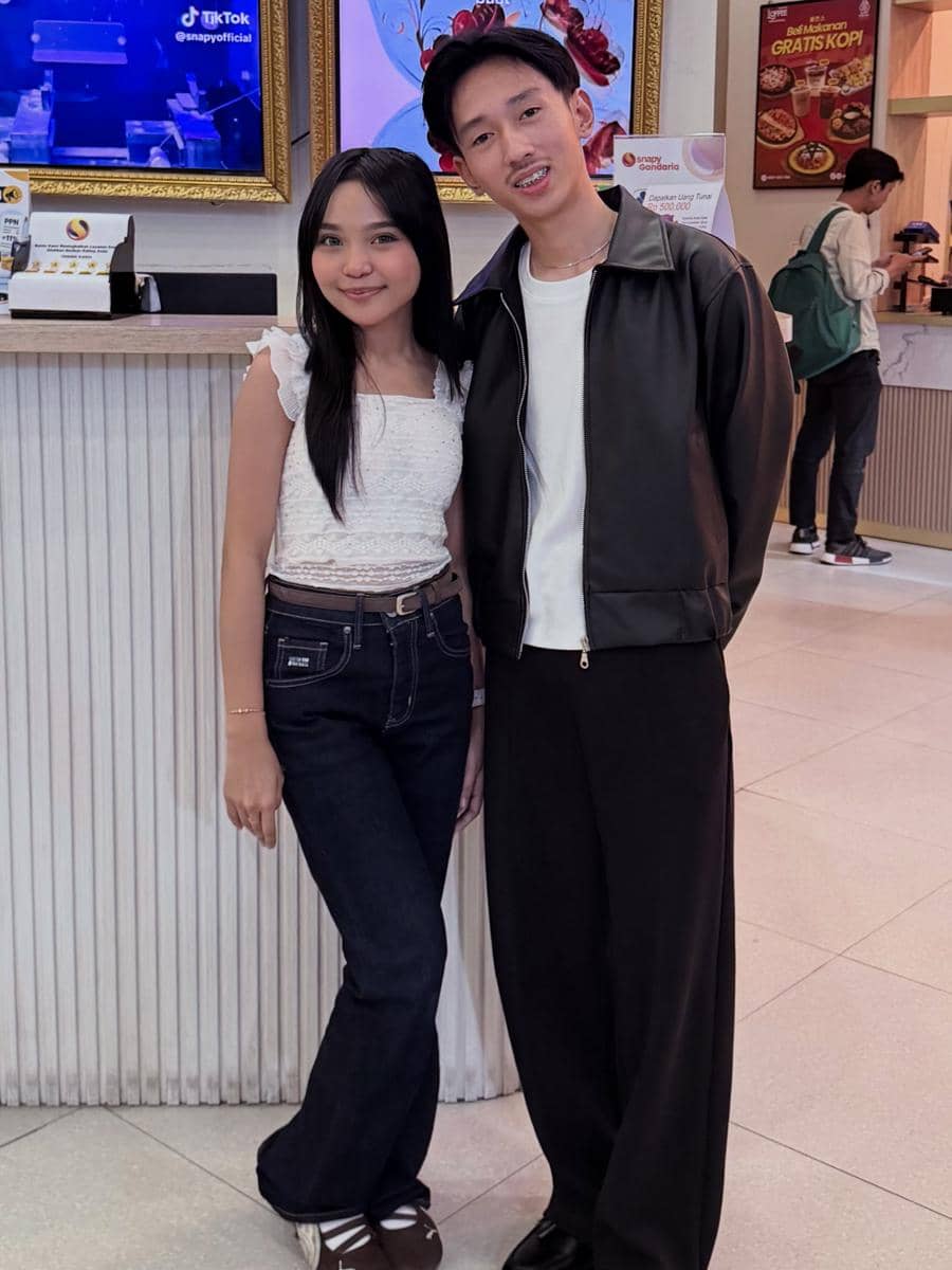 ootd couple anak Soimah, Diksa, dengan Andi Syaqirah