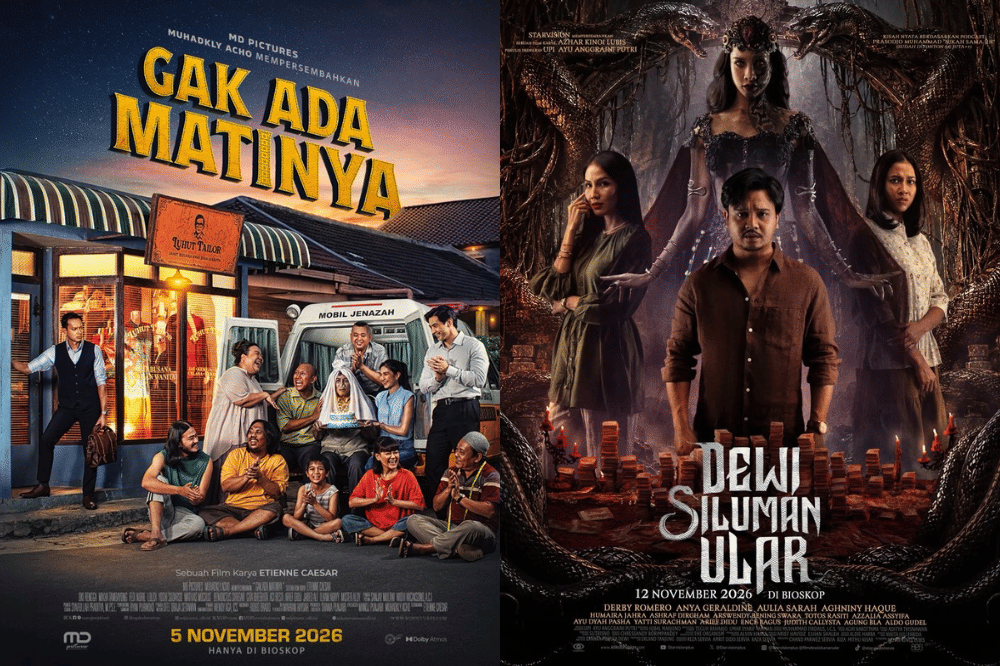Film Indonesia yang tayang di bioskop November 2026 (dok. MD Pictures/Gak Ada Matinya | dok. Starvision/Dewi Siluman Ular)