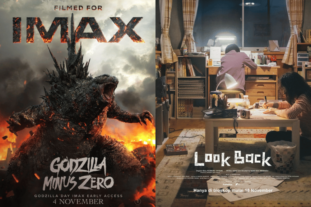 Film Jepang tayang di bioskop November 2026 (dok. Toho/Godzilla Minus Zero | dok. Feat Pictures/Look Back)