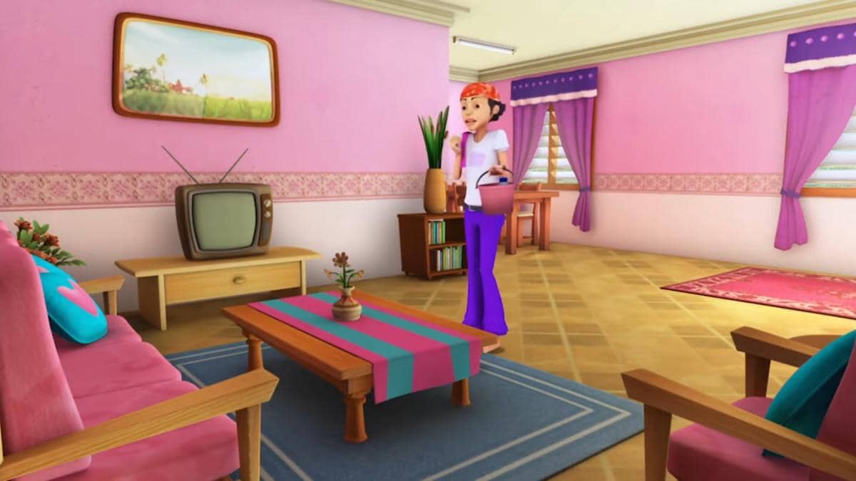 10 Potret Rumah Abang Salleh di Upin & Ipin, Serba Merah Muda!