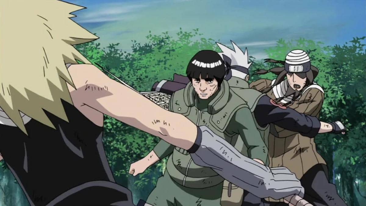 Guy dan Kakashi mengadapi Jinpachi dan Kushimaru.jpg