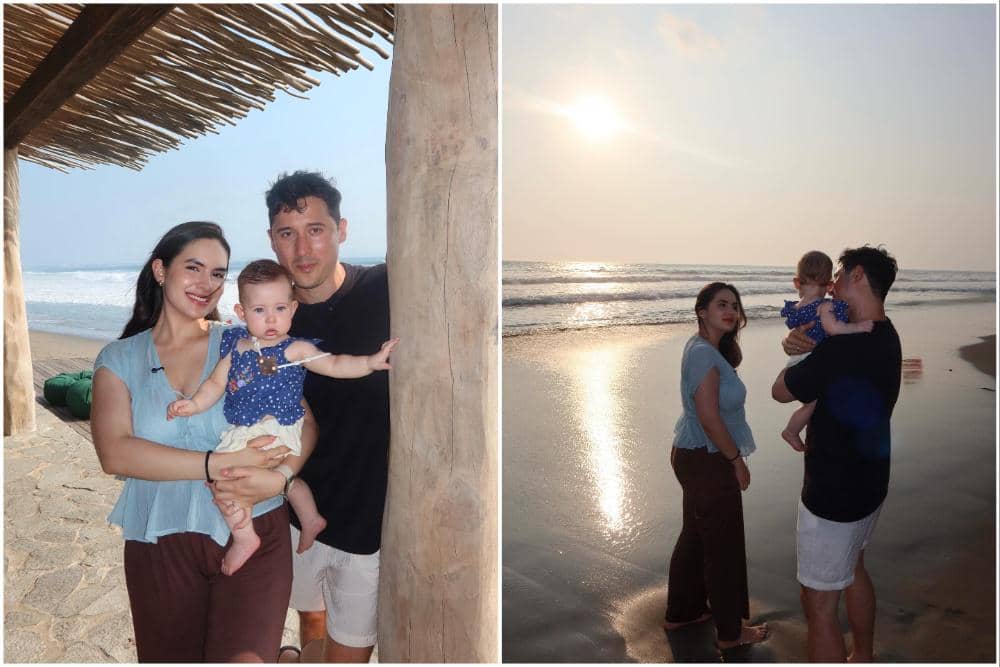 Steffi Zamora dan Nino Fernandez ajak Baby Kaia Main ke Pantai, Happy!