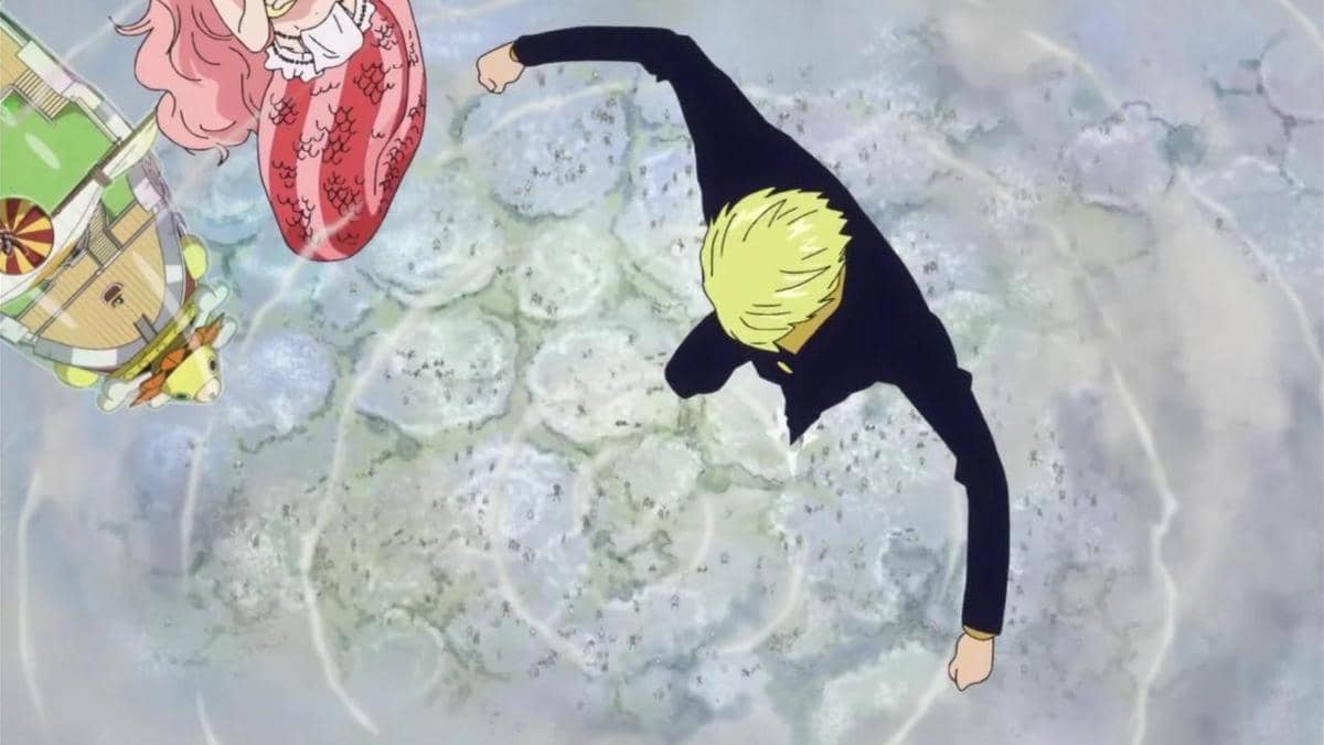 Sanji melatih kemampuan Sky Walk (dok. Toei Animation/One Piece).jpg