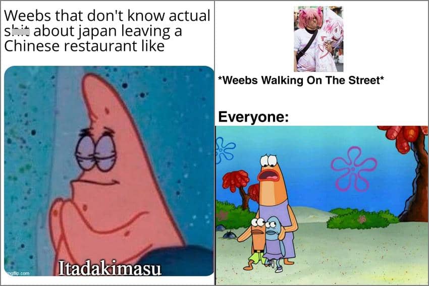 8 Meme SpongeBob tentang Wibu, Bocah PP Anime Ngeselin!