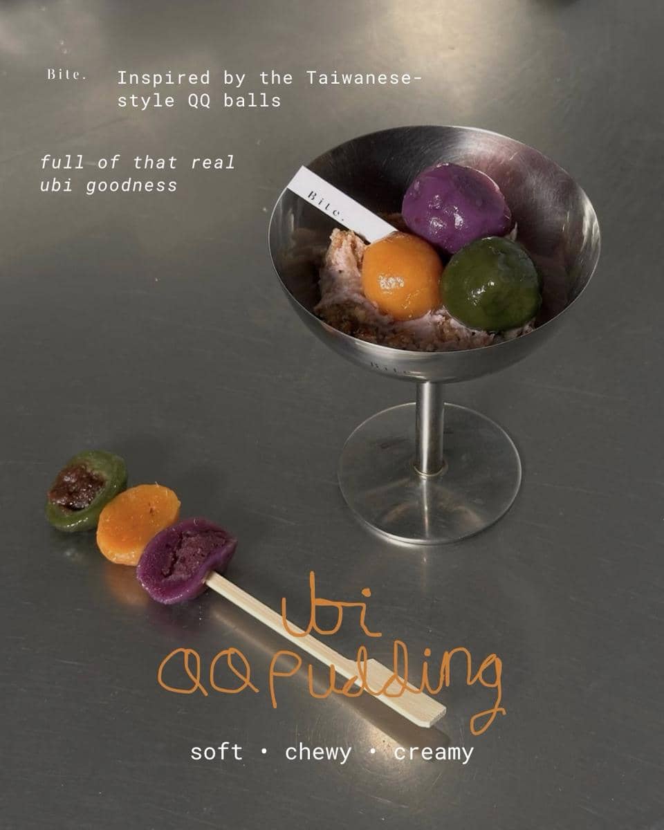 Ube QQ Pudding di Bite Bali (instagram.com/bite_bali)