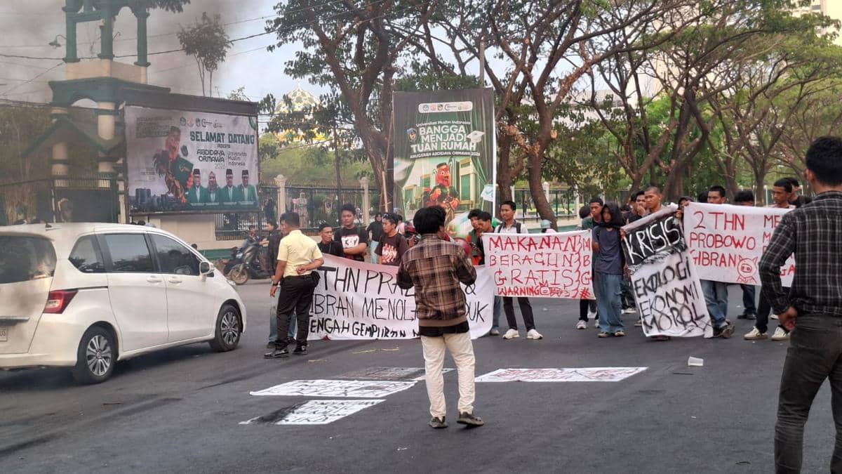 Dua Tahun Prabowo-Gibran, Mahasiswa UMI Tuntut MBG-Kopdes Dihentikan