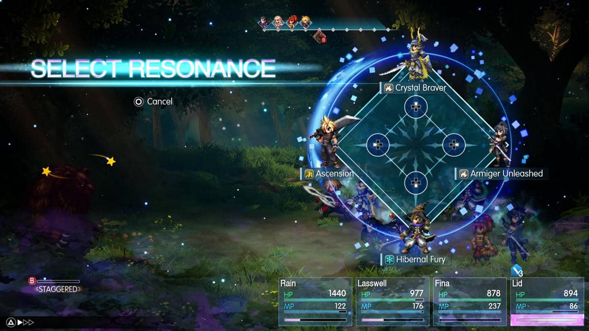 Dokumentasi resmi Square Enix untuk Final Fantasy Resonance, menampilkan materi visual dari gim tersebut.