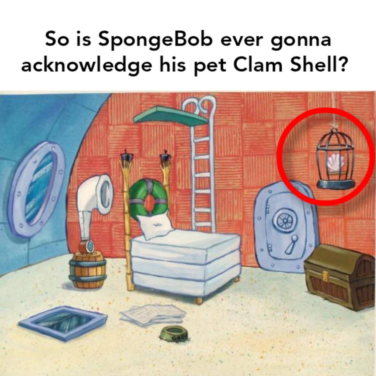 meme SpongeBob tentang kerang