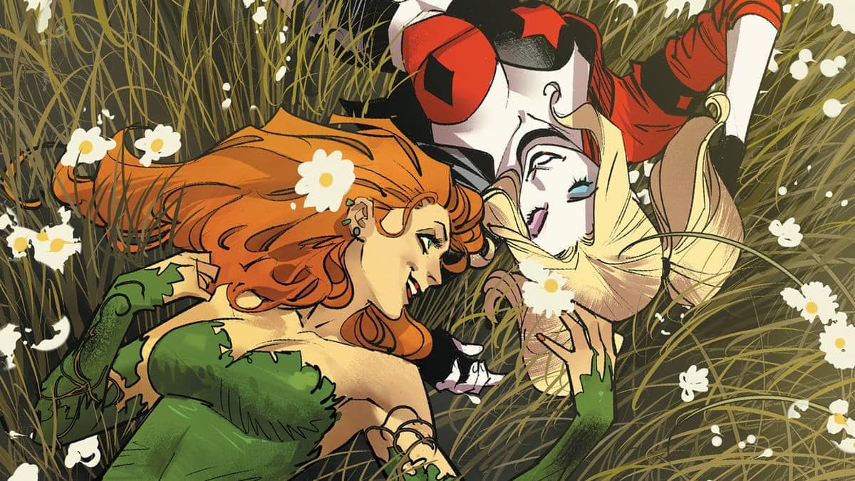 Poison Ivy dan Harley Quinn, dua karakter DC Comics, tampil bersama dalam ilustrasi dari penerbit tersebut.