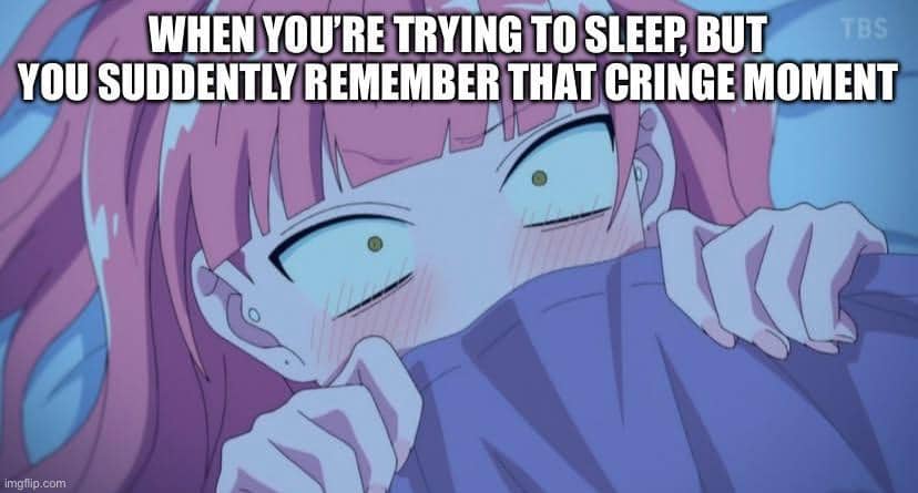 meme anime tentang mencoba untuk tidur