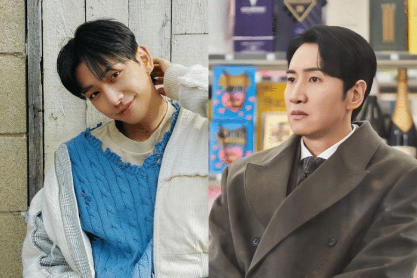 Lee Kwang Soo dan Jaehyun BOYNEXTDOOR dalam potret dari tvN The Divorce Insurance dan Instagram resmi grup.