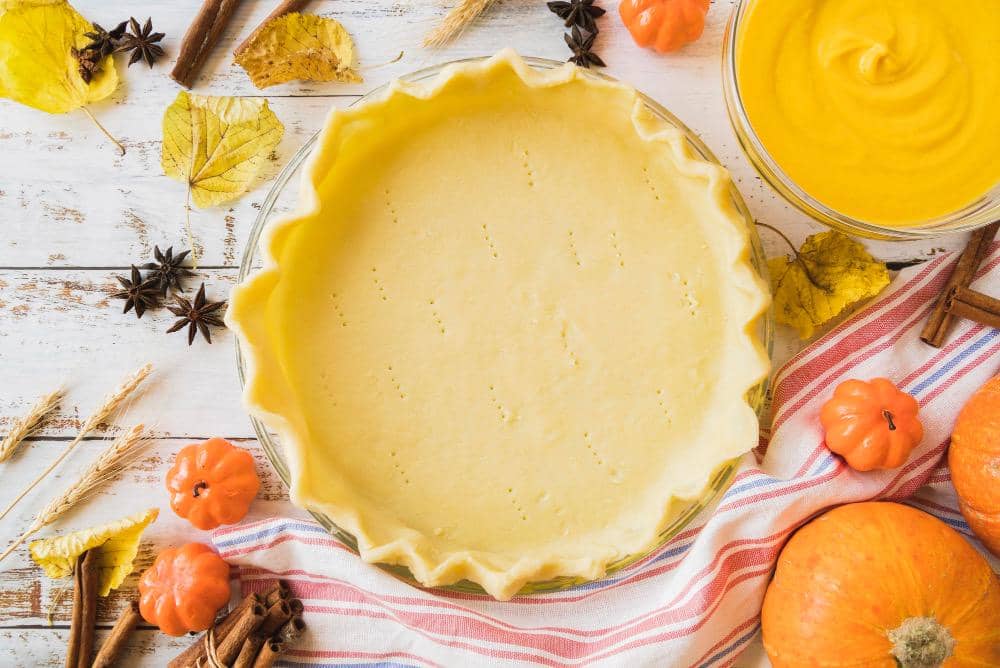 ilustrasi adonan kulit pumpkin tart