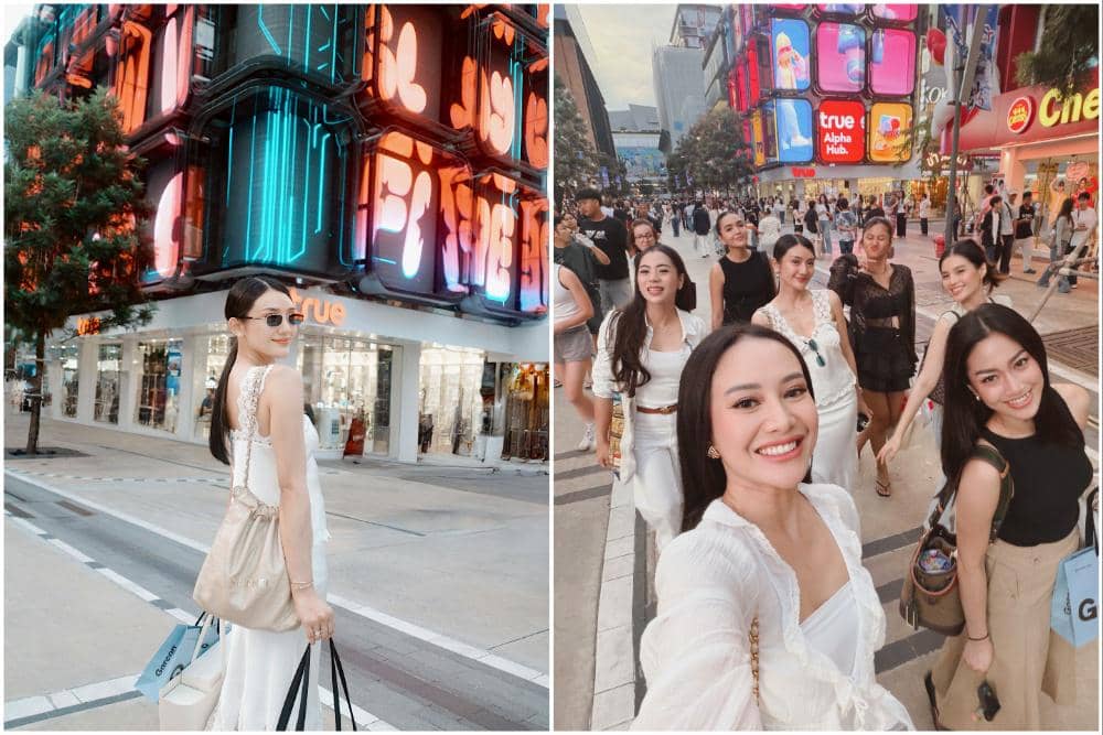 Anissa Aziza dan Sahabat Shopping di Bangkok, Tampil Menawan!