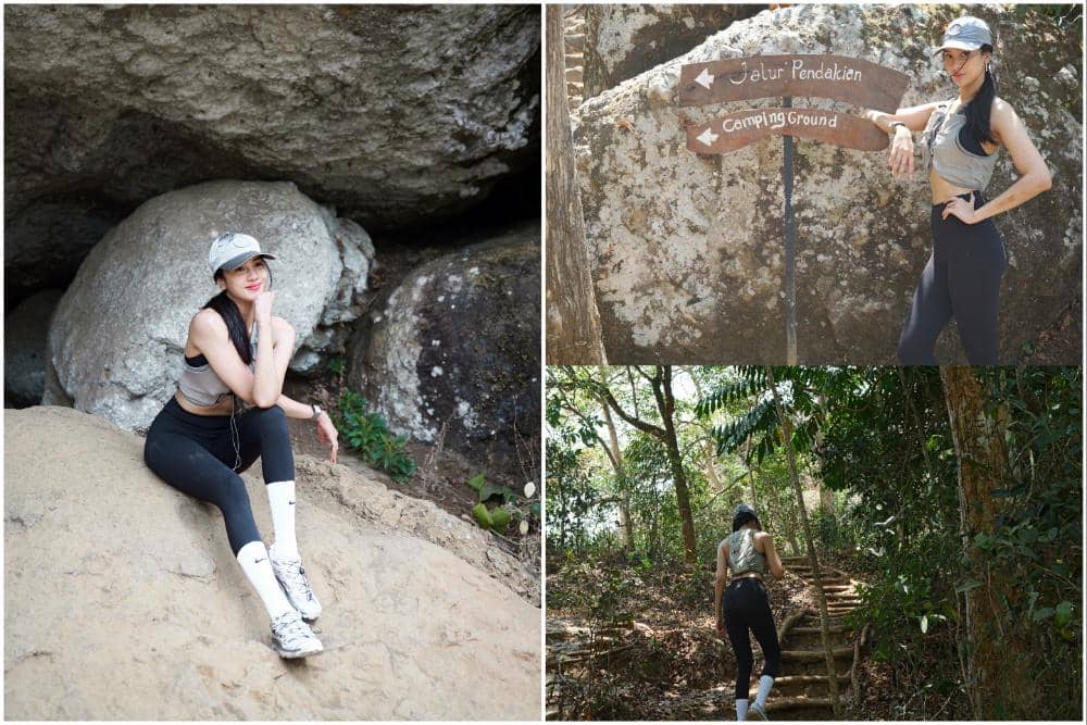 Anya Geraldine Hiking di Gunung Berapi Kuno Nglanggeran, Yogyakarta! 