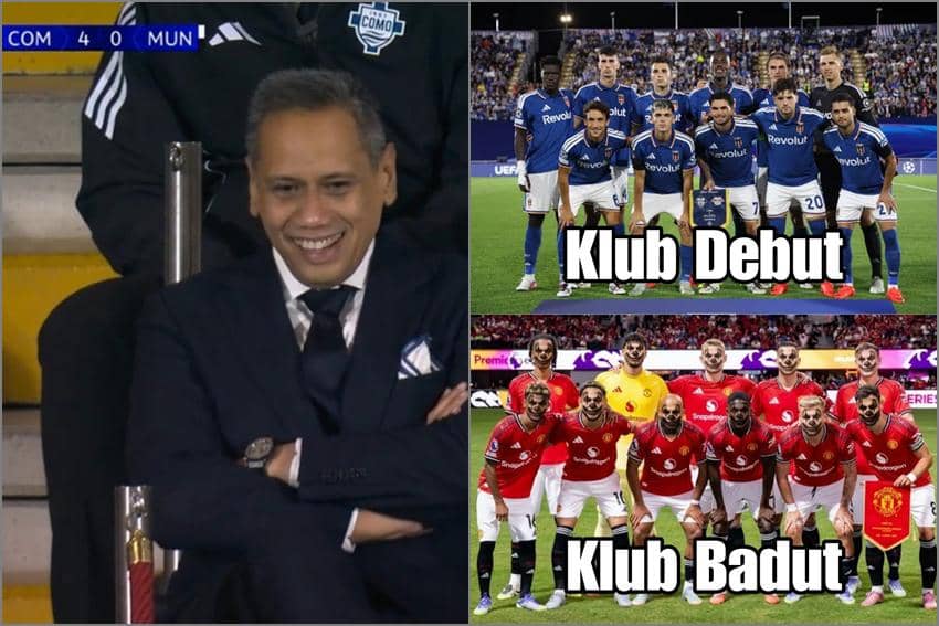 8 Meme Como Bantai MU dengan Skor 4-1, Sir Mirwan Bahagia