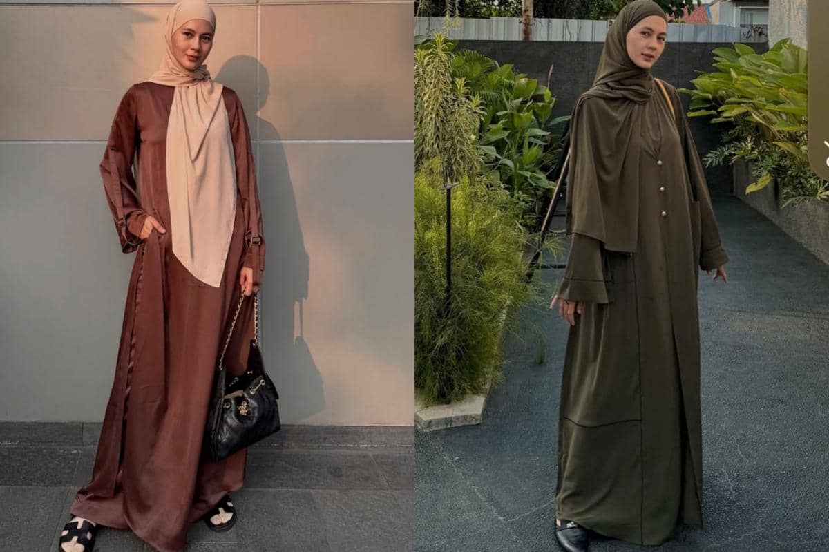 7 Inspirasi Outfit Pakai Abaya ala Paula Verhoeven, Anggun!