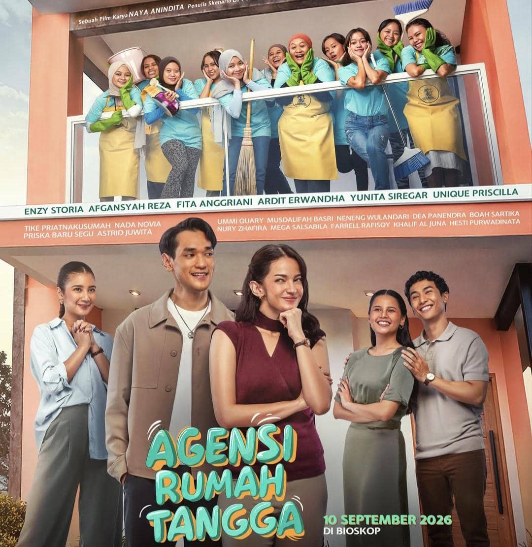 Visual promosi film Agensi Rumah Tangga produksi Starvision Plus untuk materi publikasi dan informasi film.
