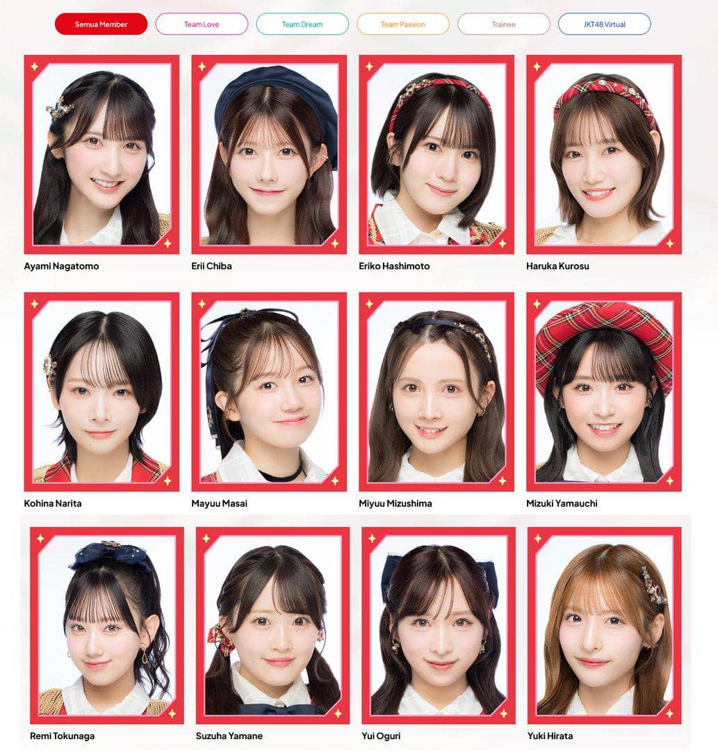 Potret grup idola Jepang AKB48 dalam materi promosi yang dimuat melalui situs resmi jkt48.com secara daring.