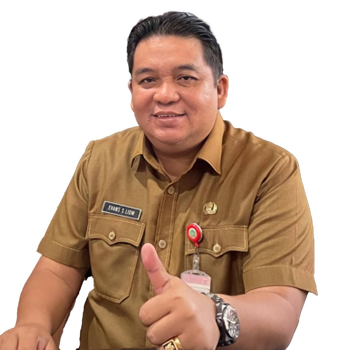 Potret Evans Steven Liow, mantan Kepala Dinas Kominfo Sulawesi Utara, dalam foto dokumentasi pribadi.