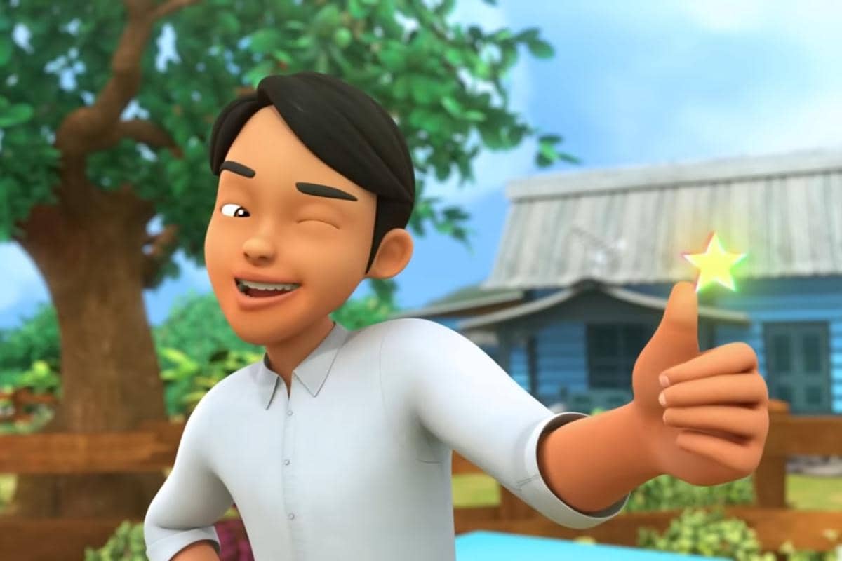 7 Momen Abang Iz Jadi Pahlawan di Upin & Ipin, Salut!