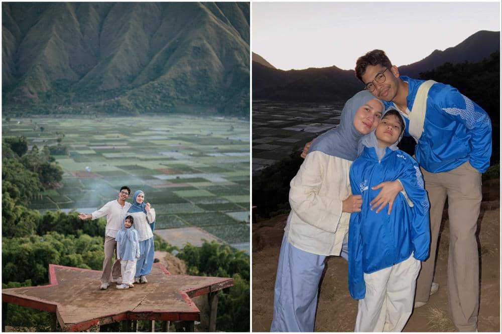 Dwi Handayani dan Keluarga Naik ke Bukit Selong Sembalun, Lombok!
