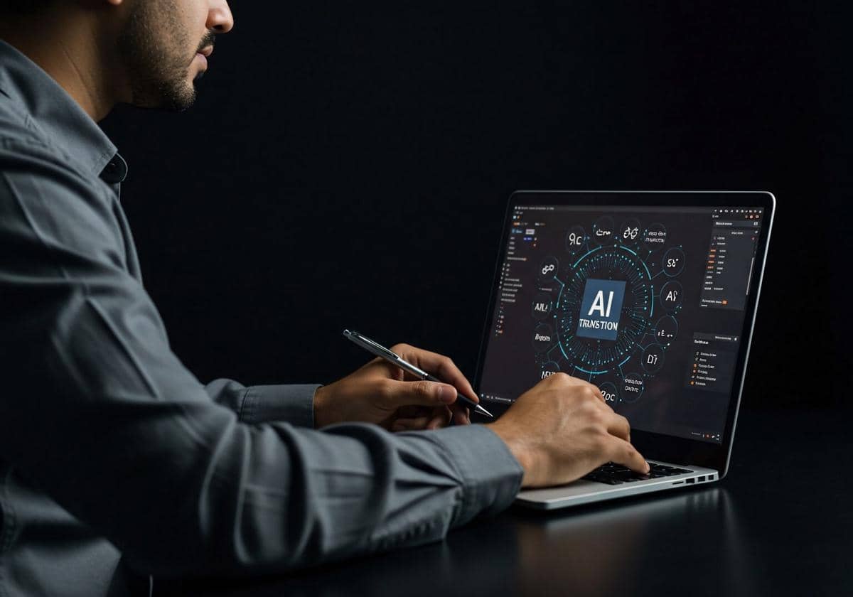 ilustrasi pengguna teknologi AI