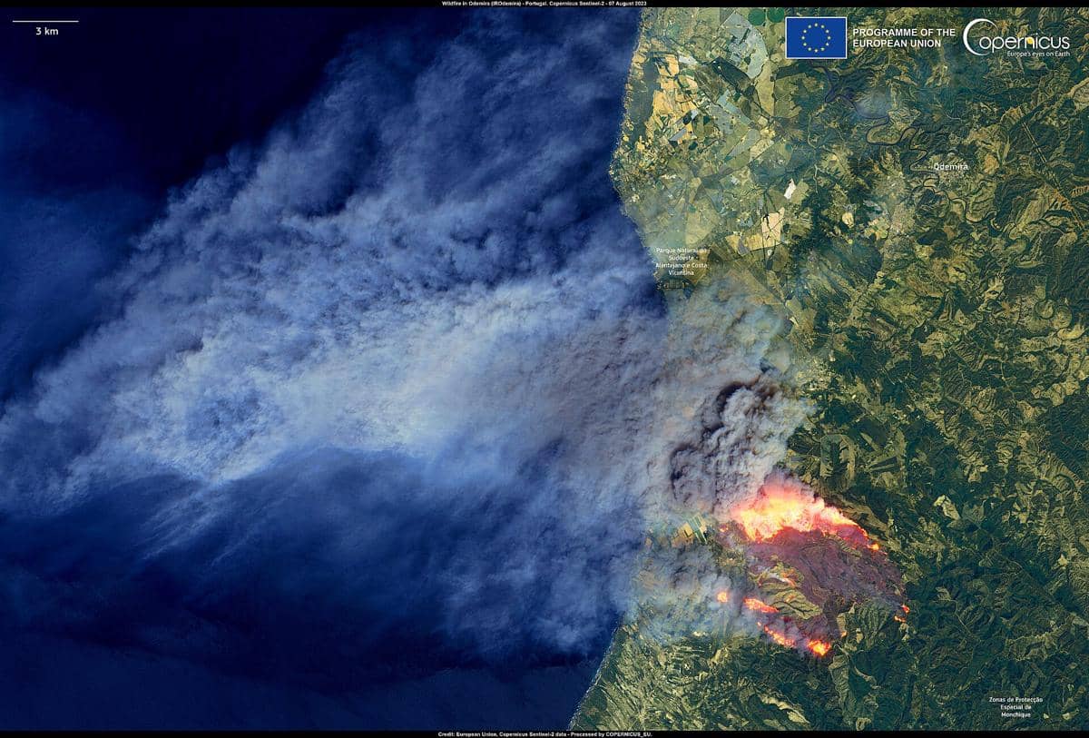 ilustrasi hasil pengindraan teknologi geospasial Portugal