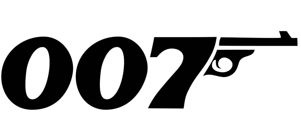 Logo 007 rancangan Joe Caroff, menampilkan angka nol-nol-tujuh dengan siluet pistol menyatu pada angka tujuh.