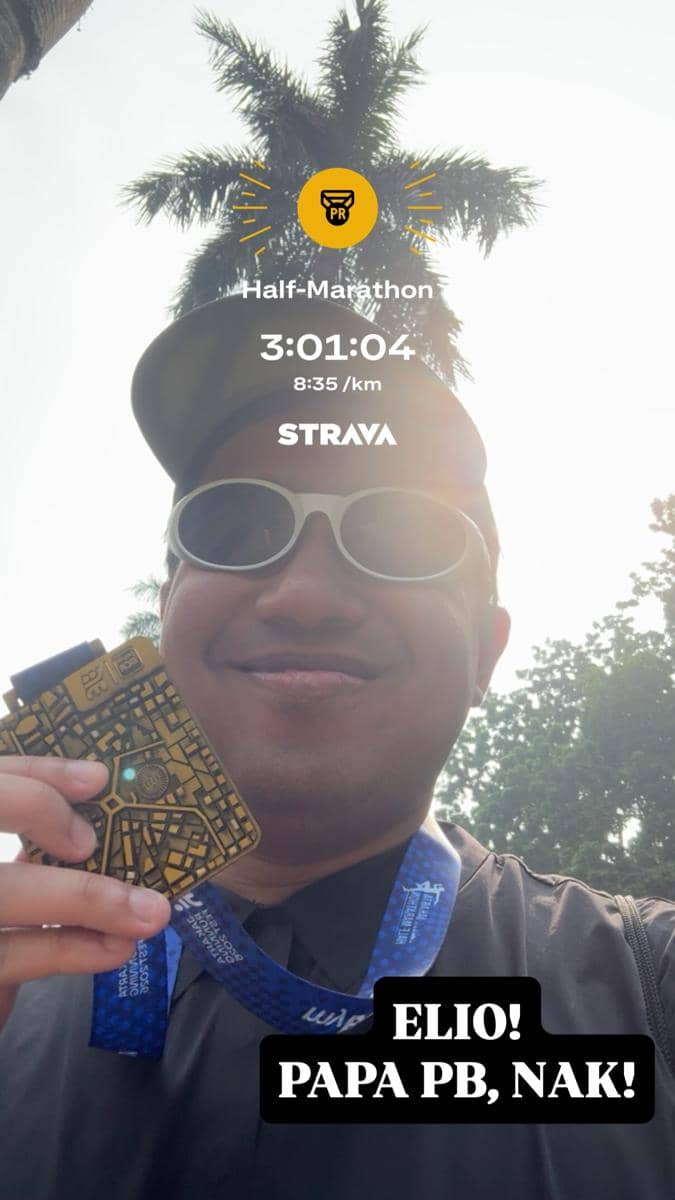 Artis yang mengikuti Jakarta Running Festival 2026 dalam unggahan Instagram dari akun @jojosuherman.