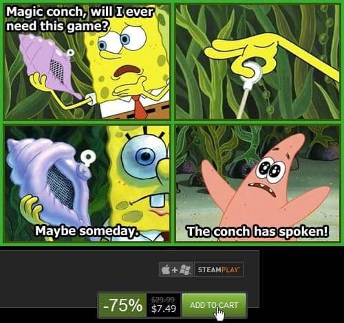meme SpongeBob Kulit Kerang Ajaib