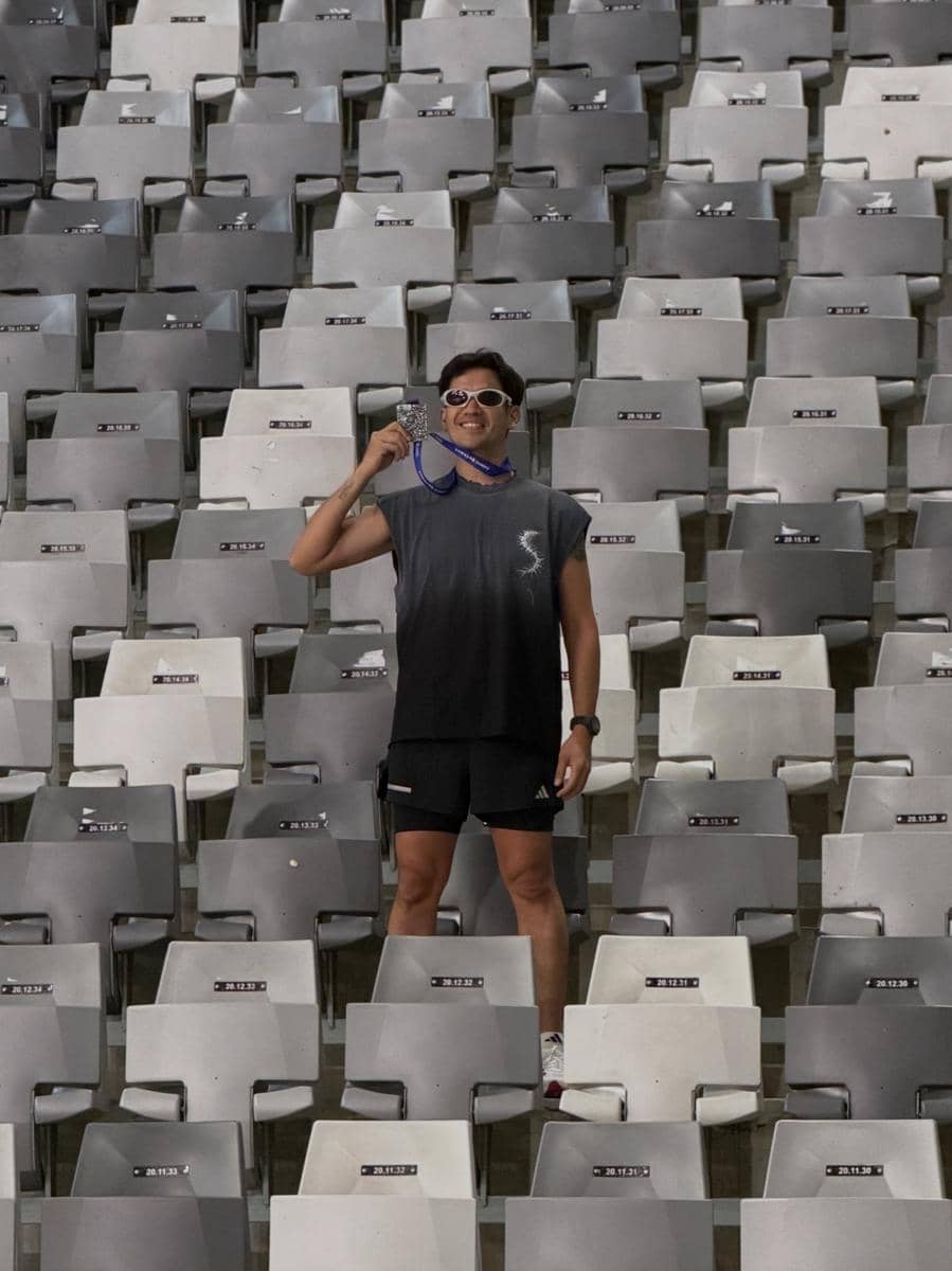 Artis berpartisipasi dalam Jakarta Running Festival 2026, sebagaimana diunggah melalui akun Instagram tarrabudiman.