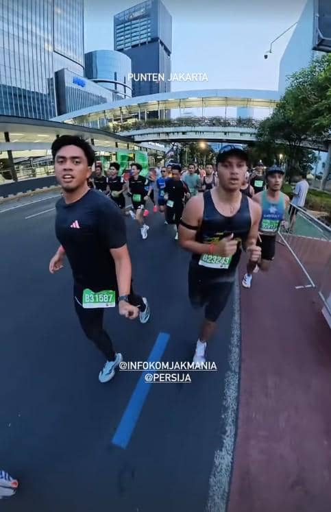 Artis berpartisipasi dalam Jakarta Running Festival 2026, diunggah melalui akun Instagram dittopercusion.