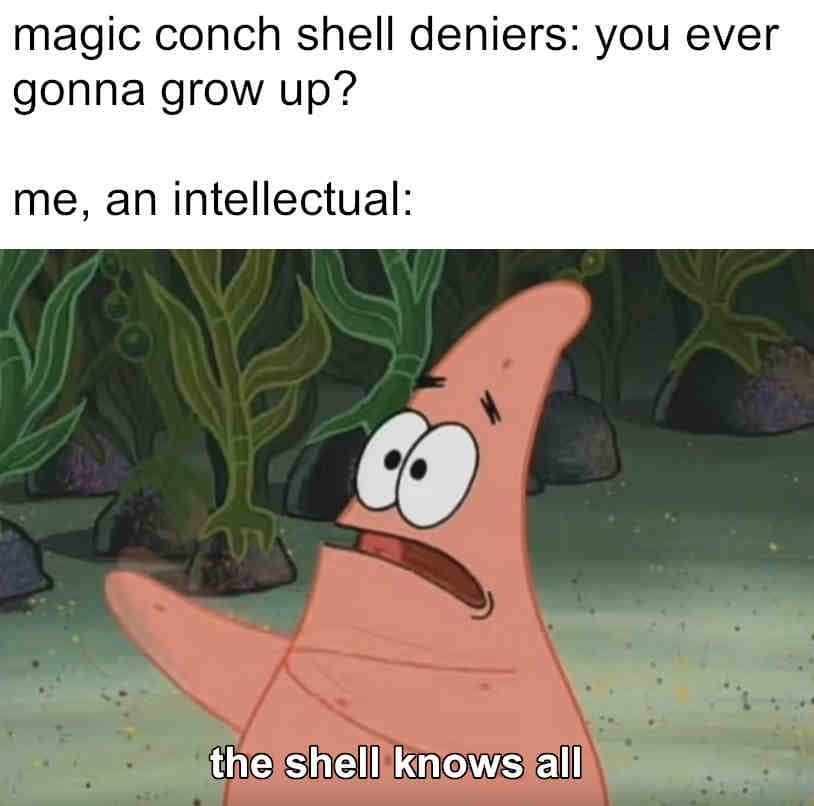 meme SpongeBob Kulit Kerang Ajaib