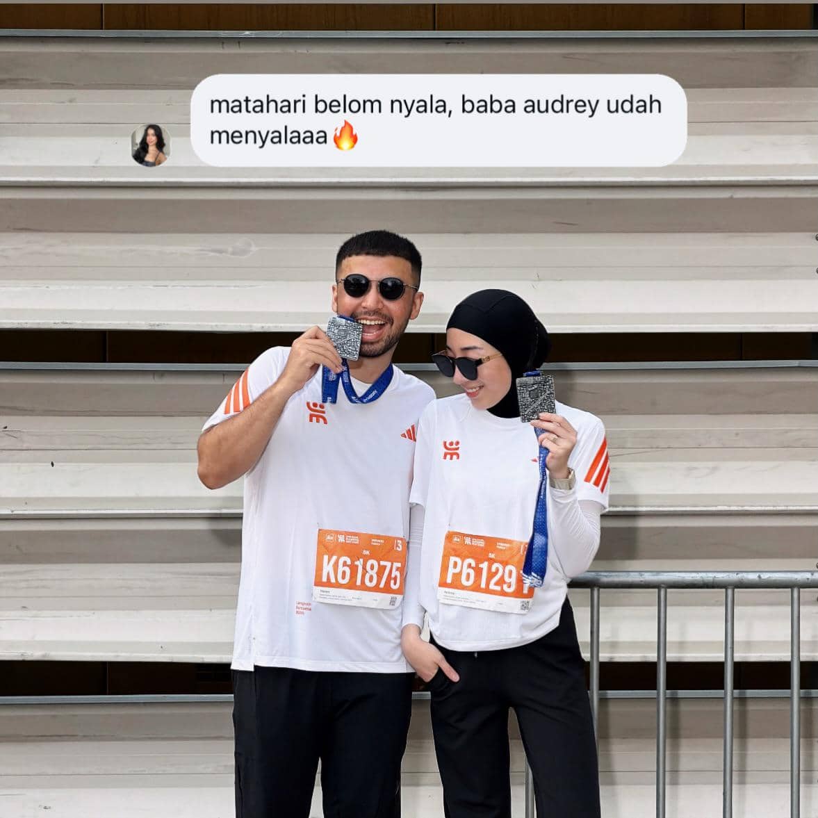 Artis peserta Jakarta Running Festival 2026 tampil dalam unggahan akun Instagram @hassanalaydrus.