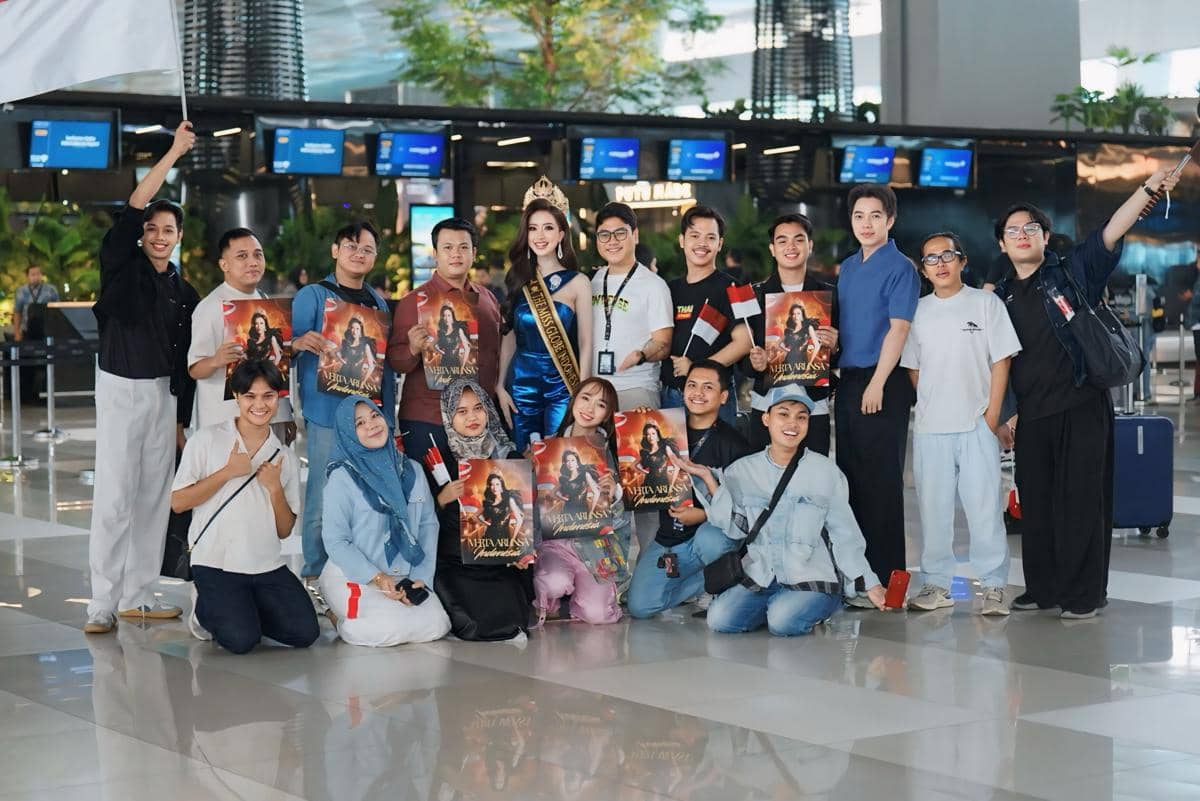 Potret Verta Arlinsa Berangkat ke Ajang The Miss Globe 2026