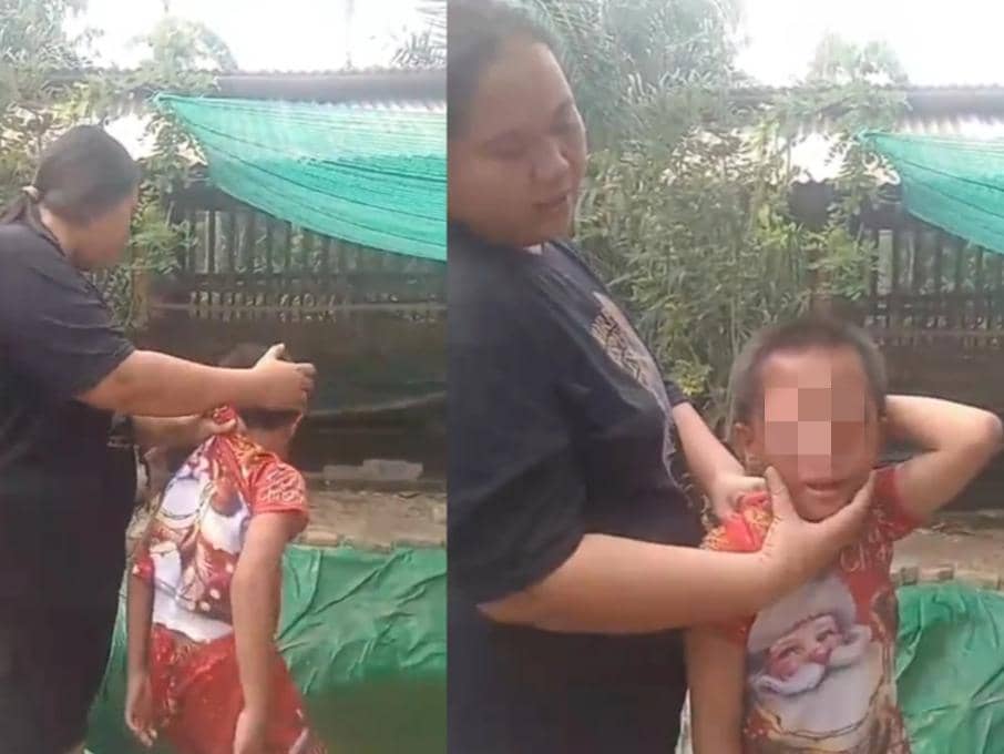 Tangkap layar terlapor MS diduga menganiaya bocah laki-laki usia 9 tahun di Kabupaten Way Kanan