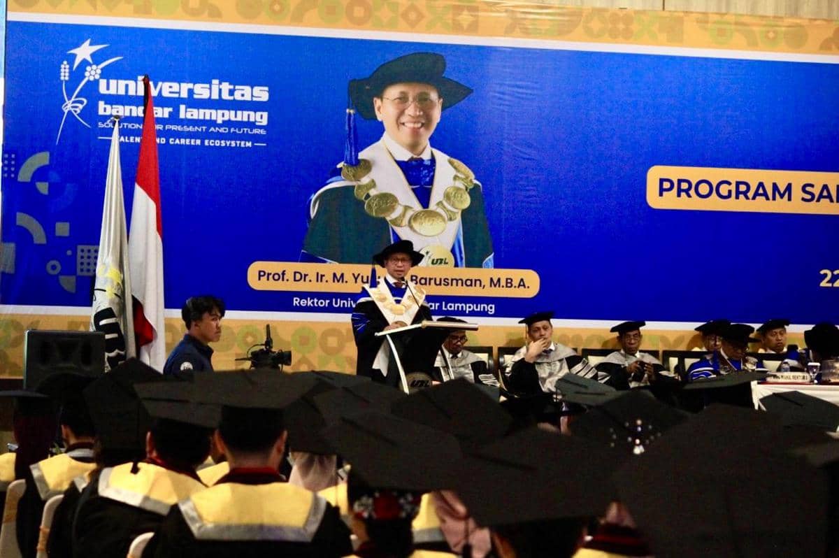 Wisuda ke-76 Universitas Bandar Lampung, Kamis (22/10/2026). (Dok. UBL).